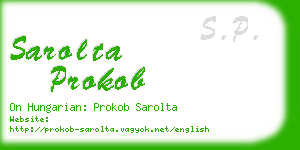 sarolta prokob business card